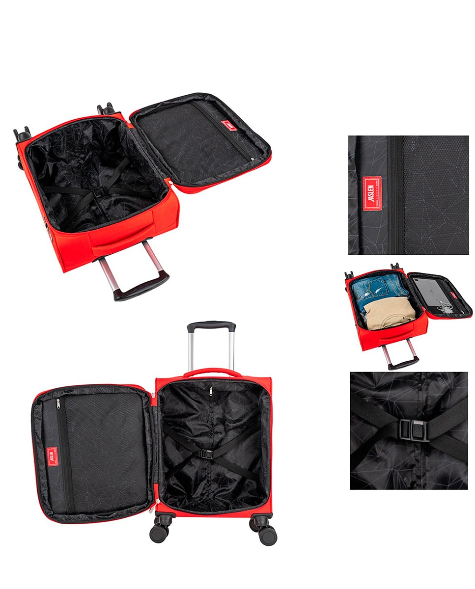 Mala de Cabine Bradford Semi-rígida com Capacidade de 36 L Vermelho-4