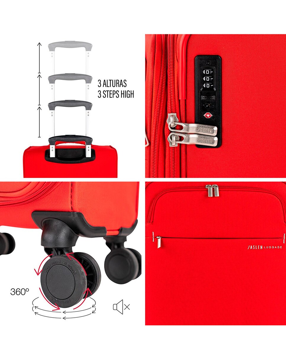 Mala de Cabine Bradford Semi-rígida com Capacidade de 36 L Vermelho-5