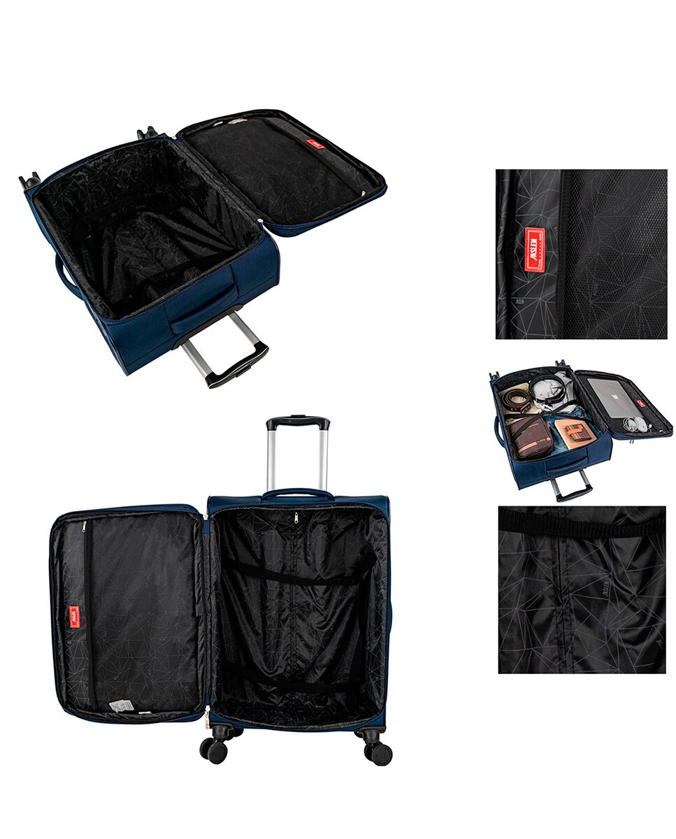 Mala Média Bradford Semi-rígida com Capacidade de 58 L Azul-marinho-5