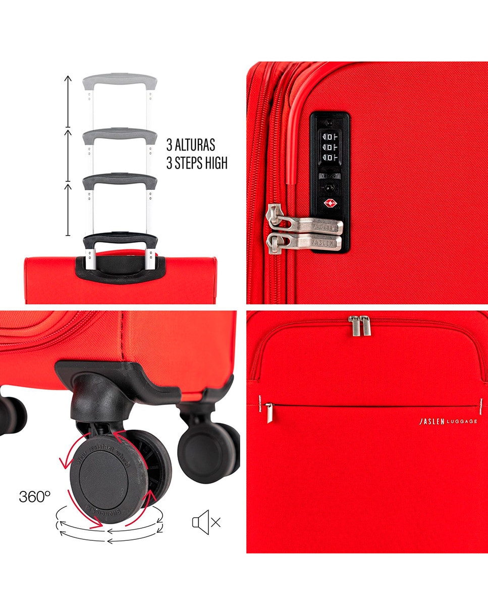 Mala Média Bradford Semi-rígida com Capacidade de 58 L Vermelho-5