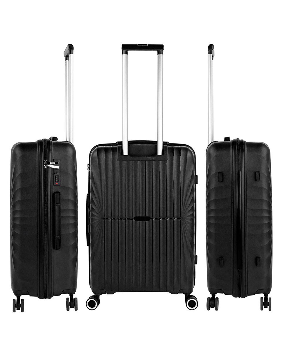 Mala Media Crawley Rígida com Capacidade de 63 L Preto-3