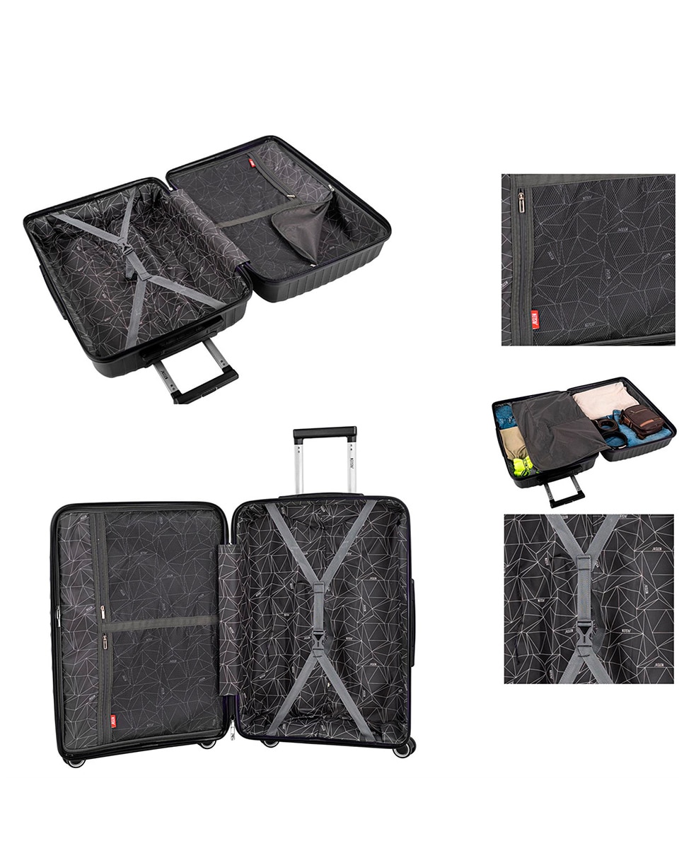Mala Media Crawley Rígida com Capacidade de 63 L Preto-4