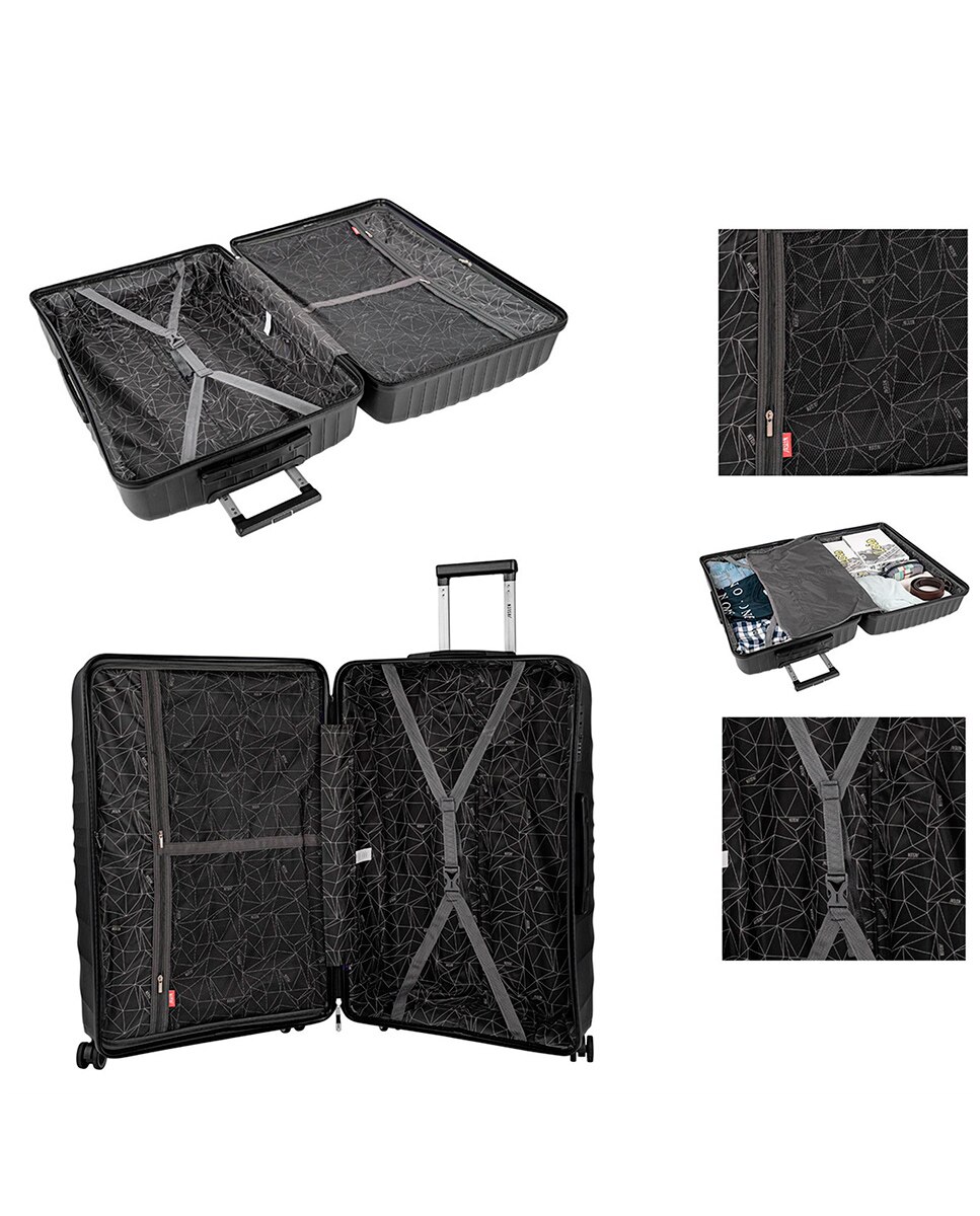 Mala Grande Crawley Rígida com Capacidade de 92 L Preto-4