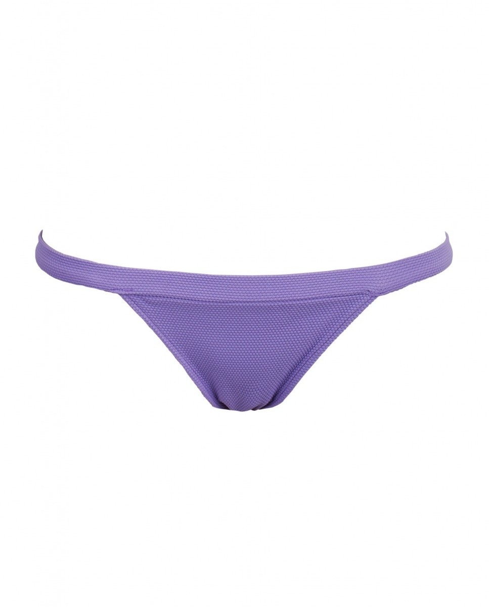 Cueca de Biquíni Sporty Piqué com Tecido Estrutura e Forro Lilás-3