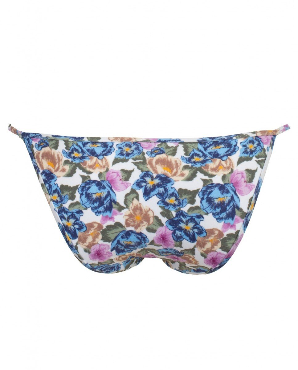 Cueca de Biquíni Trims Positano Clássica com Forro Azul / Branco-4