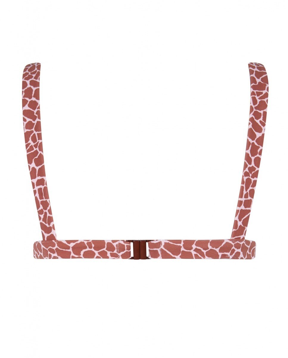 Top de Biquíni de Triângulo Touch Jirafa com Foams Amovíveis Terracota-4