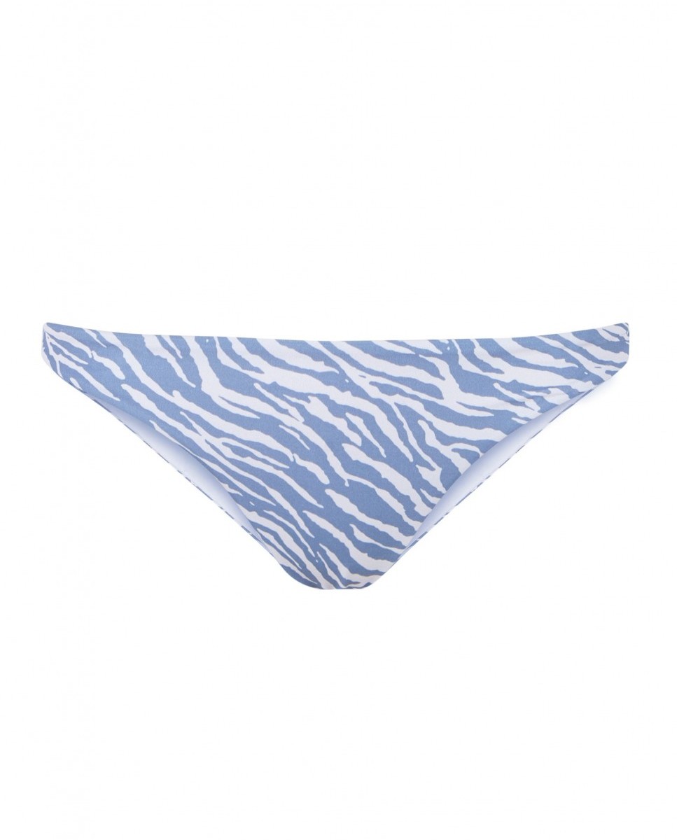 Cueca de Biquíni Runner Waves Clássica com Forro Azul / Bege-3
