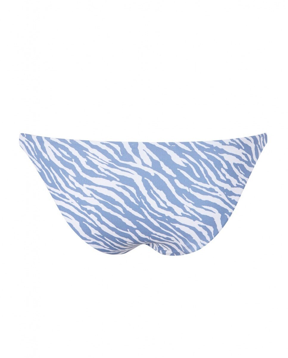 Cueca de Biquíni Runner Waves Clássica com Forro Azul / Bege-4