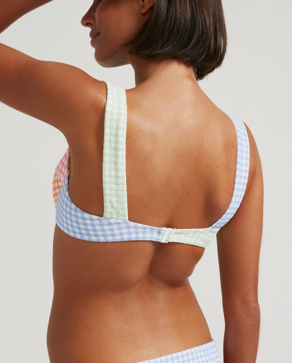 Top de Biquíni Balconette Margot com Tecido em Estrutura, Foams Amovíveis e Aro Multicolor-3