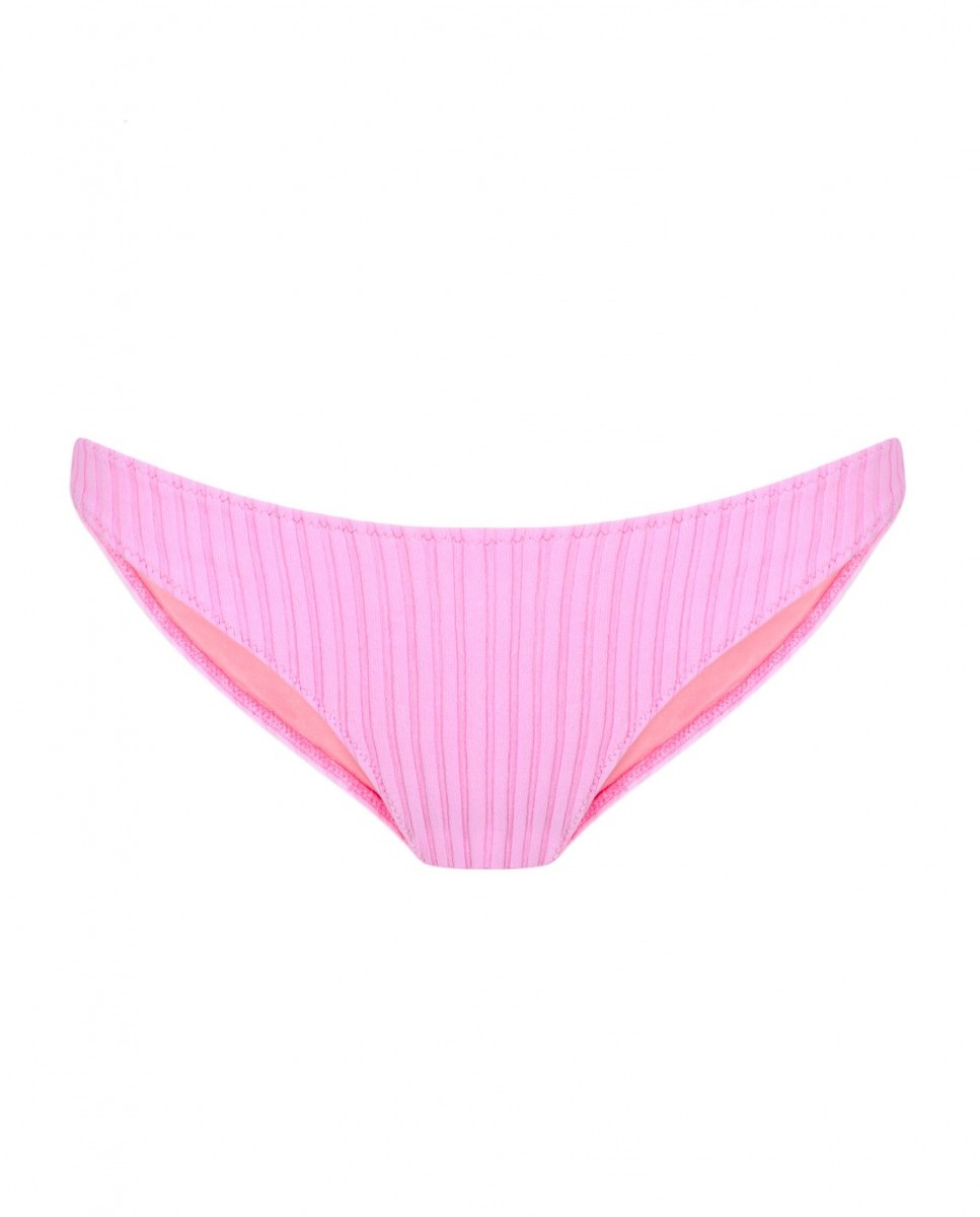 Cueca de Biquíni Blow Flamingo Clássica com Tecido Estrutura e Forro Rosa-3