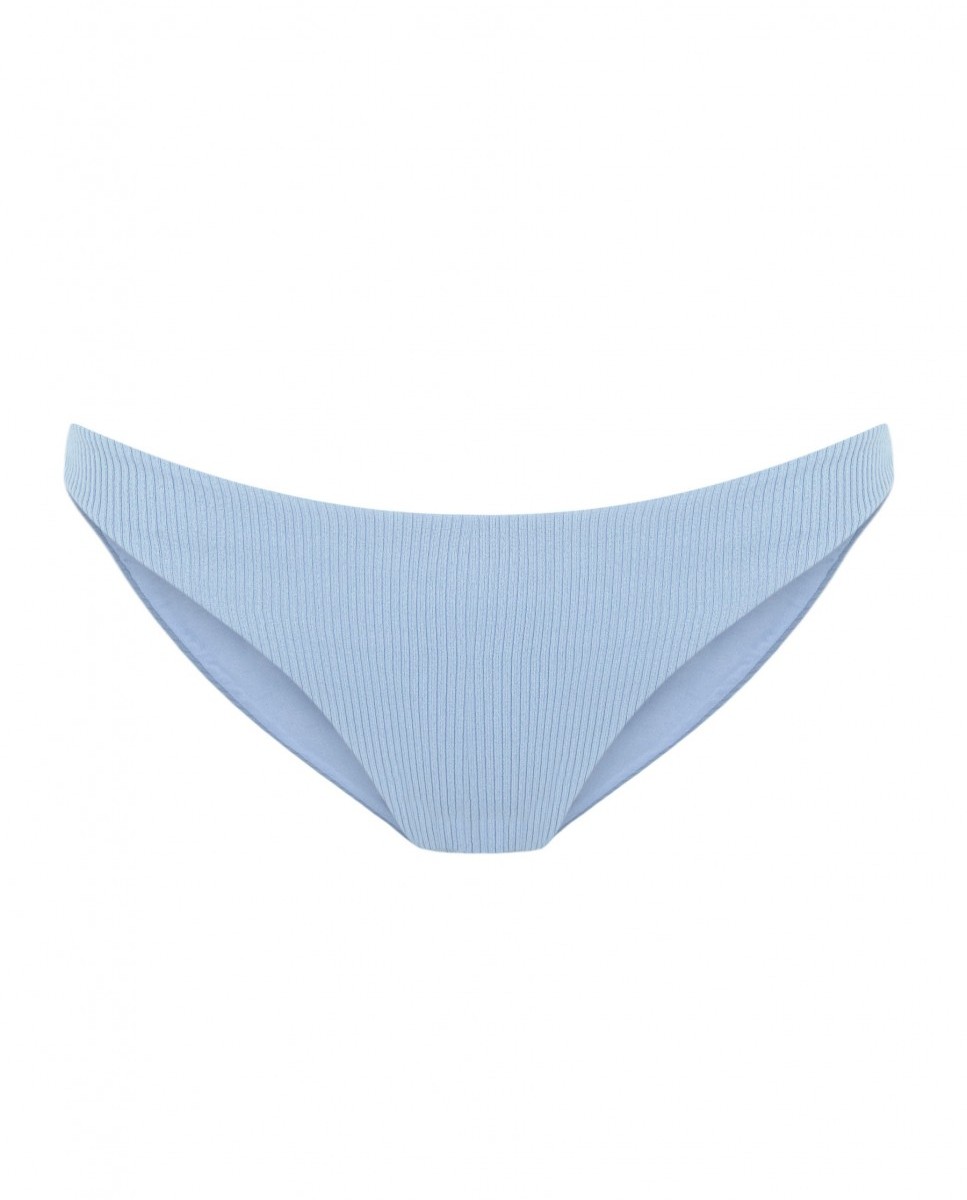 Cueca de Biquíni Blue Stone Clássica com Tecido Estruturado e Forro Azul-claro-4