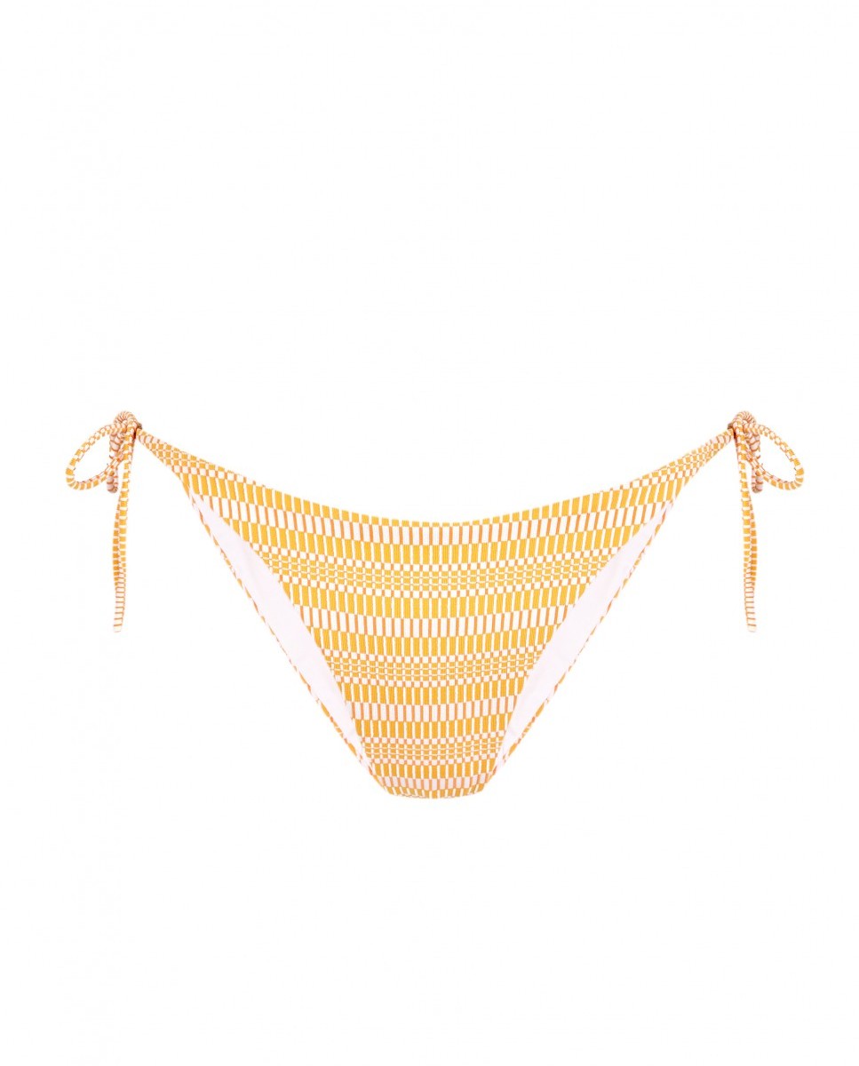 Cueca de Biquíni Apricot com Estrutura, Laço e Forro Laranja-vulcânico-3