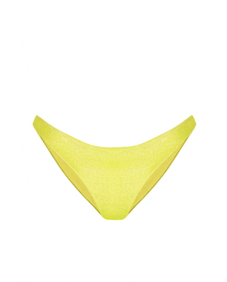 Cueca de Biquíni Lima com Tecido Lurex e Forro Verde-4