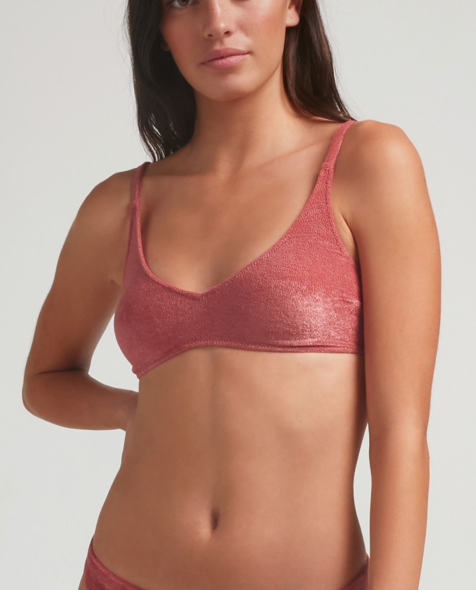 Top de Biquíni Configs Vela Rosso com Foams Amovíveis Marsala-1