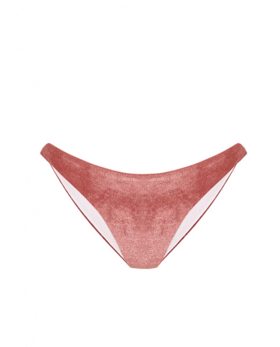Cueca de Biquíni Rosso com Estrutura e Forro Marsala-4