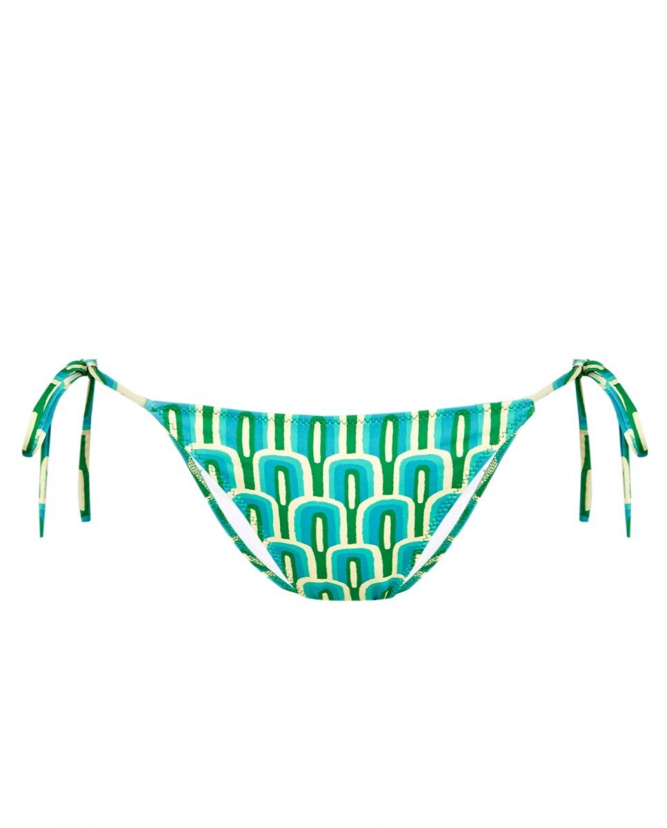 Cueca de Biquíni22 Calypso com Laço e Forro Verde-3