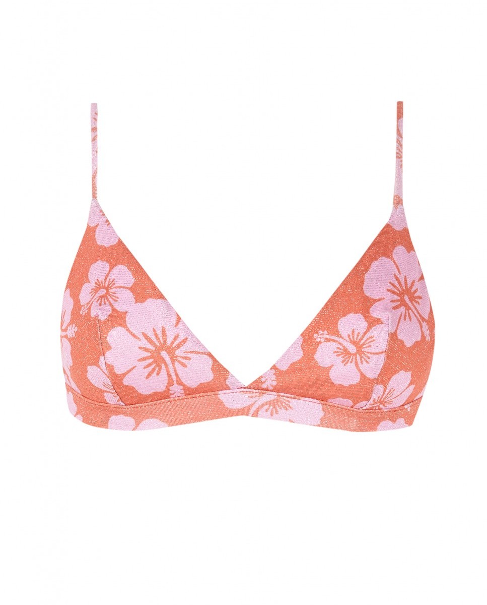 Top de Biquíni Triângulo Maui com Tecido Lurex e Foams Amovíveis Multicolor-5