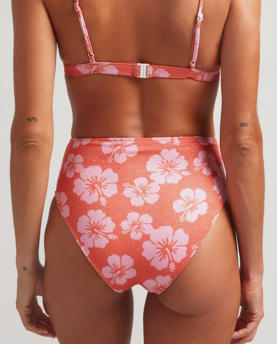 Cueca Alta de Biquíni Maui com Tecido Lurex e Forro Multicolor-2