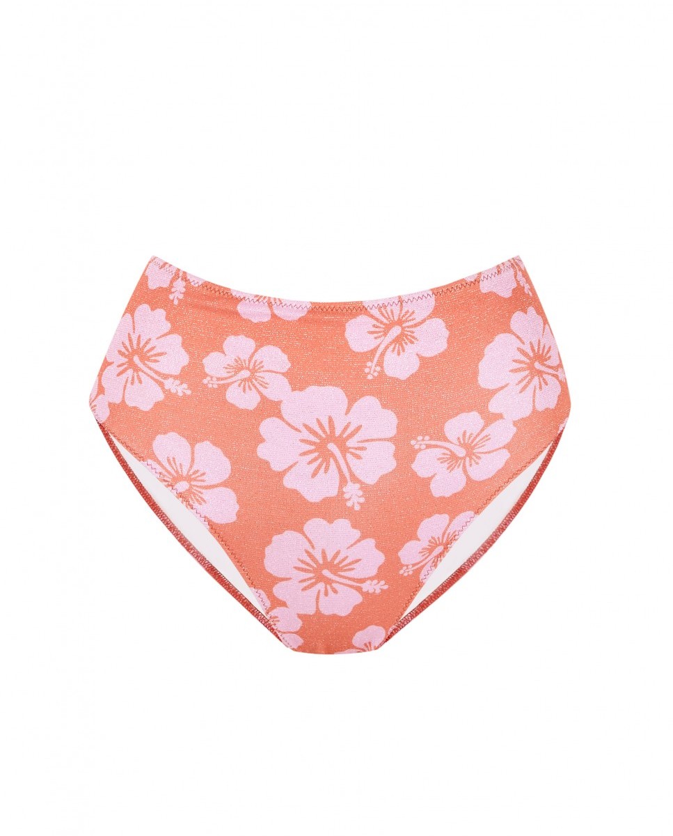 Cueca Alta de Biquíni Maui com Tecido Lurex e Forro Multicolor-5