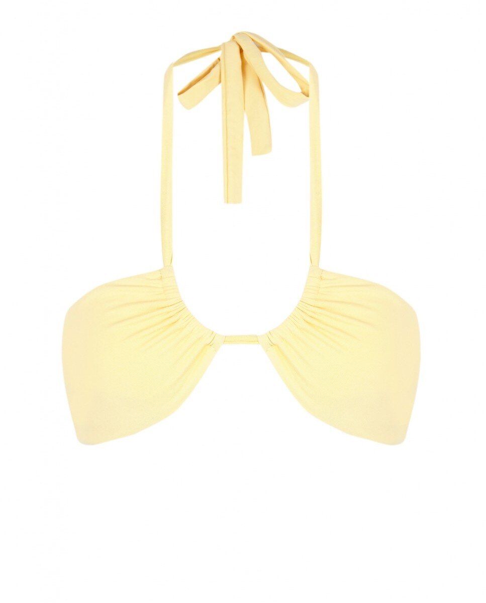 Top de Biquíni Halty com Foams Amovíveis Amarelo-4