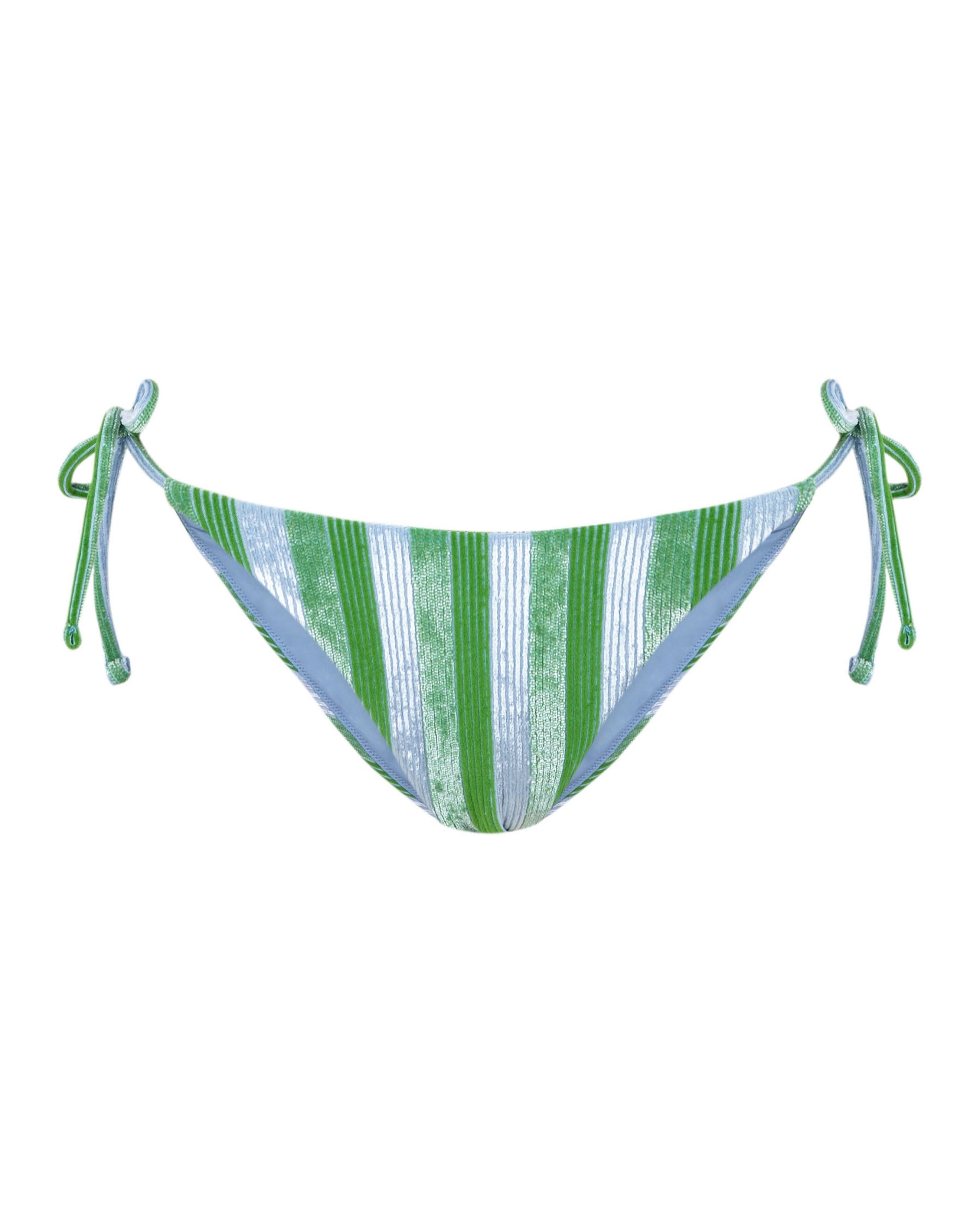 Cueca de Biquíni Divino com Estrutura e Laço Verde-claro-3