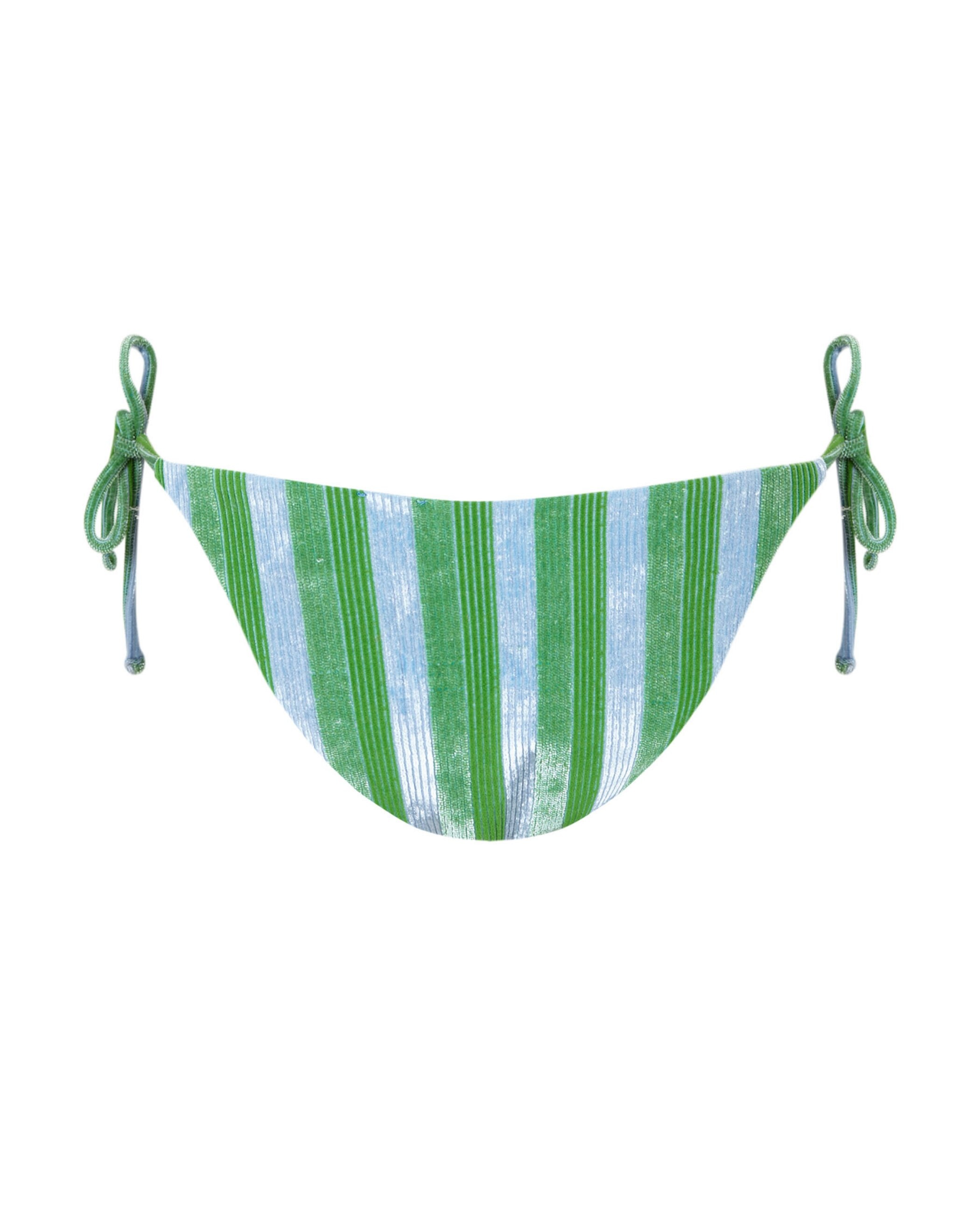 Cueca de Biquíni Divino com Estrutura e Laço Verde-claro-4