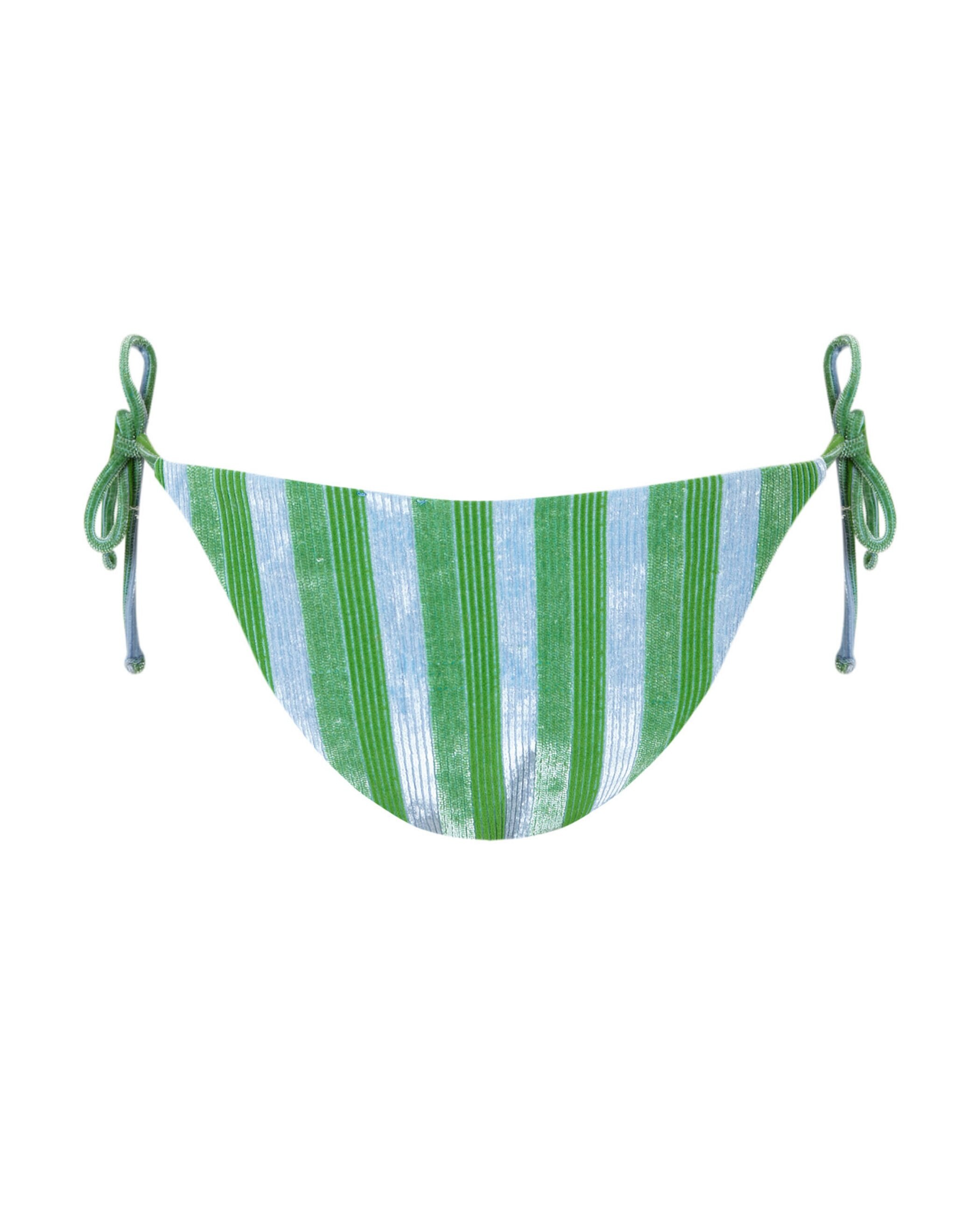 Cueca de Biquíni Divino com Estrutura e Laço Verde-claro-4