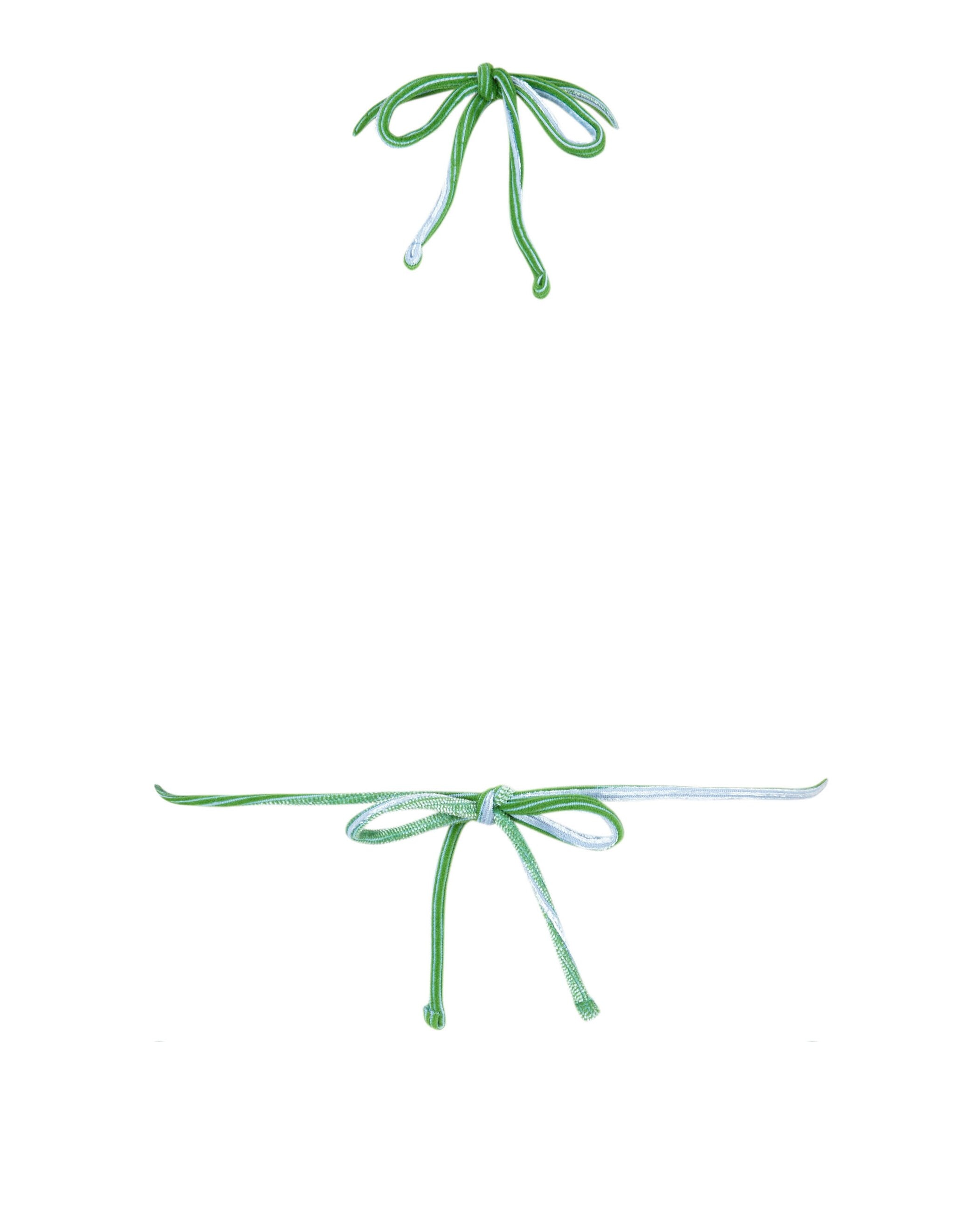 Top de Biquíni Triângulo Divino com Estrutura e Foams Amovíveis Verde / azul marinho-4