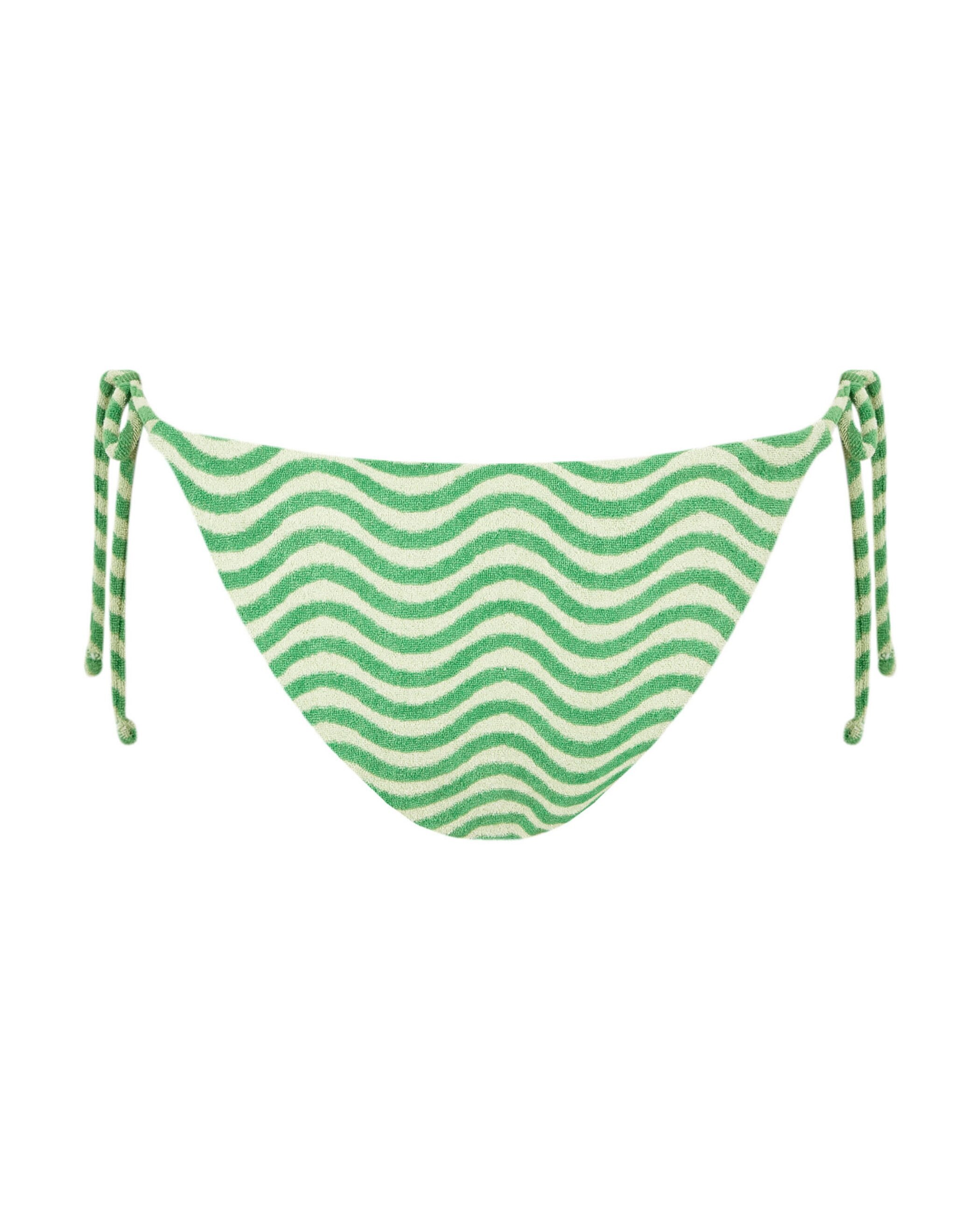 Cueca de Biquíni Samba com Estrutura e Laço Verde-claro-4