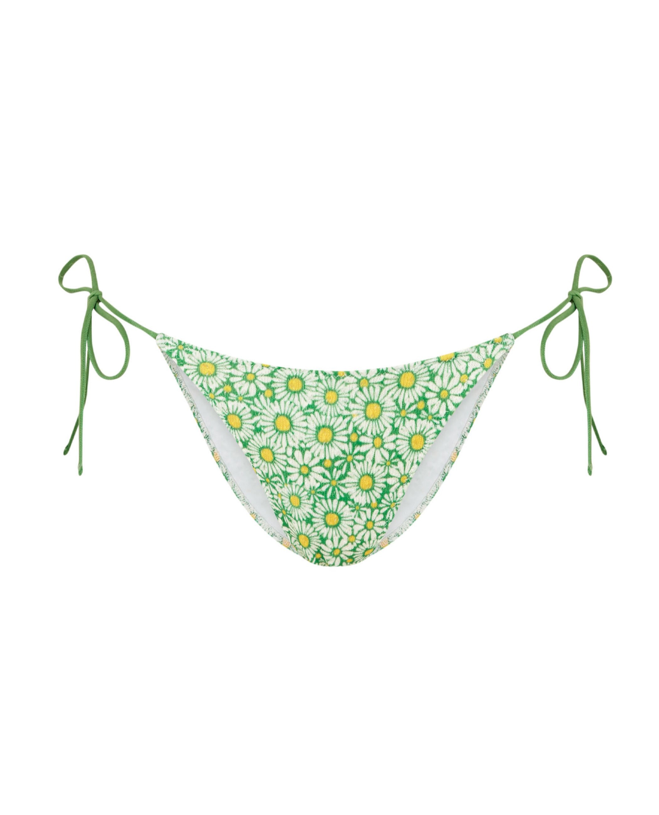 Cueca de Biquíni Lupita com Estrutura e Laço Verde-3