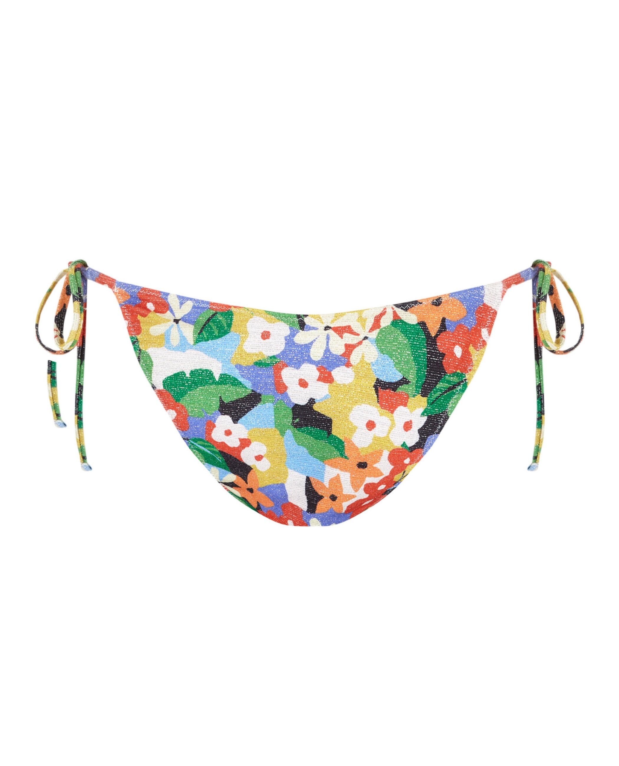 Cueca de Biquíni Amazonia com Tecido Lurex, Laço e Forro Verde-4