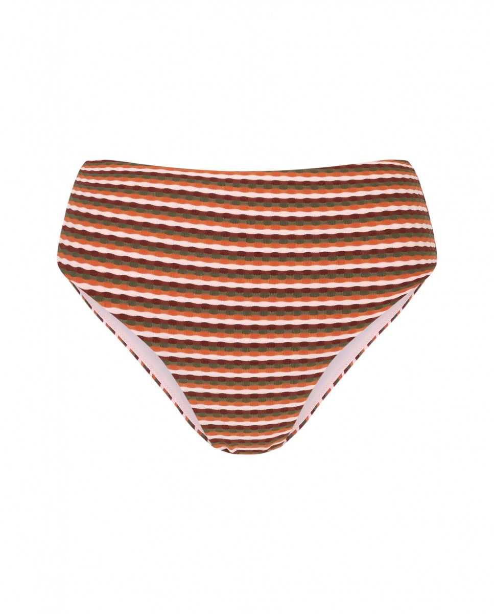 Cueca Alta de Biquíni Valley com Estrutura e Forro Multicolor-4