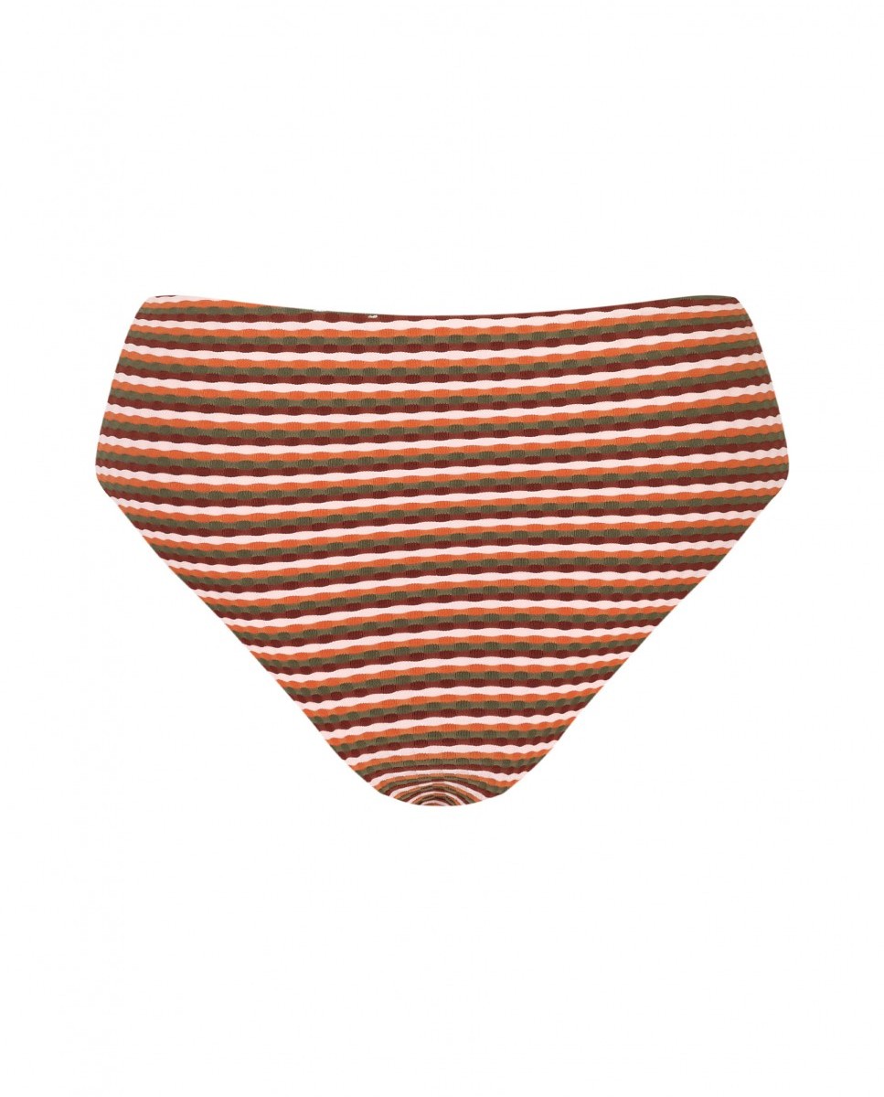 Cueca Alta de Biquíni Valley com Estrutura e Forro Multicolor-5