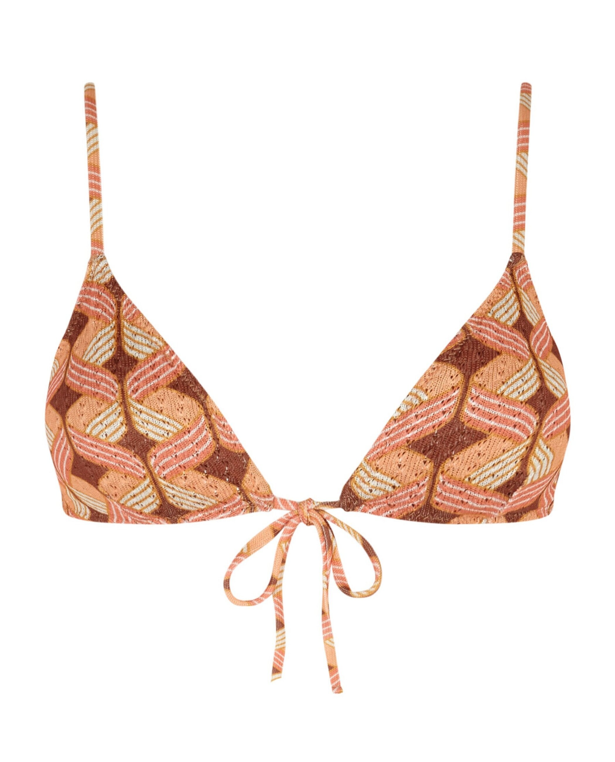 Top de Biquíni Lace Valley com Estrutura, Fecho Multiposições e Foams Amovíveis Laranja-3