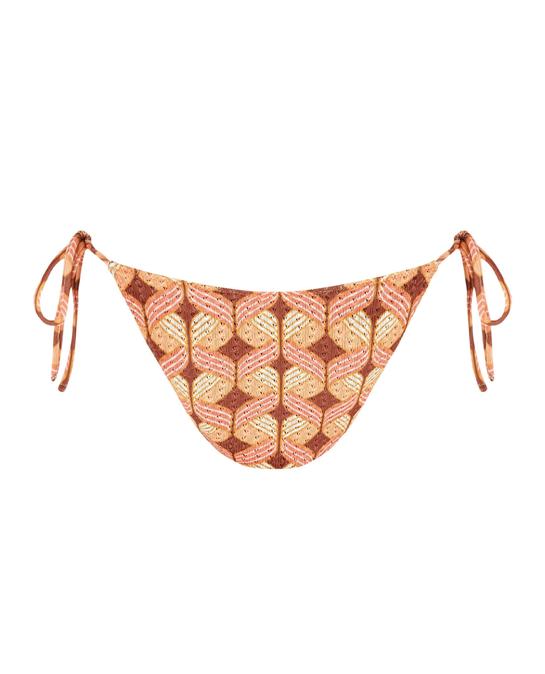 Cueca de Biquíni Sundance com Estrutura, Laço e Forro Laranja-4