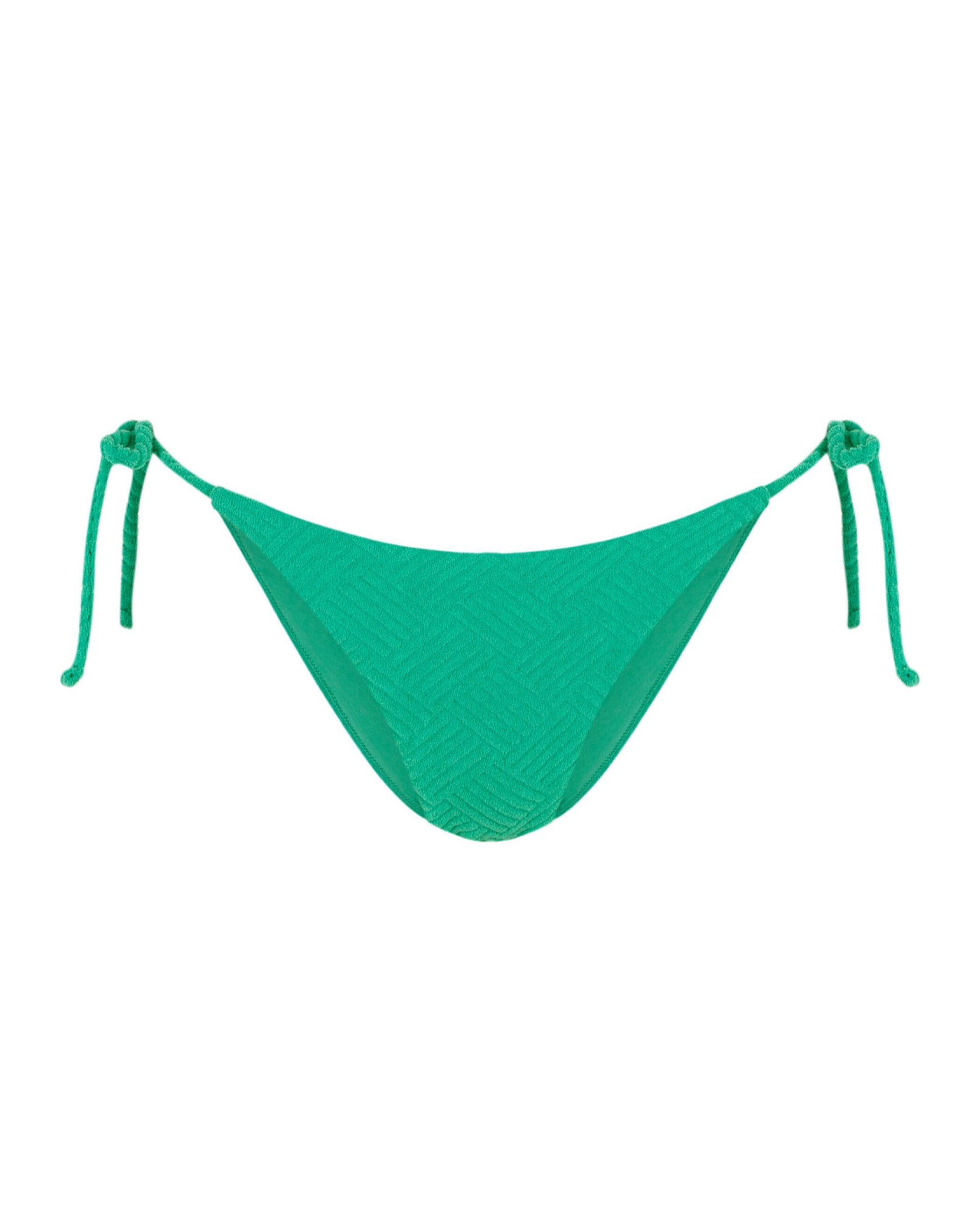 Cueca de Biquíni Ultragreen com Estrutura, Laço e Forro Azul / Verde-3
