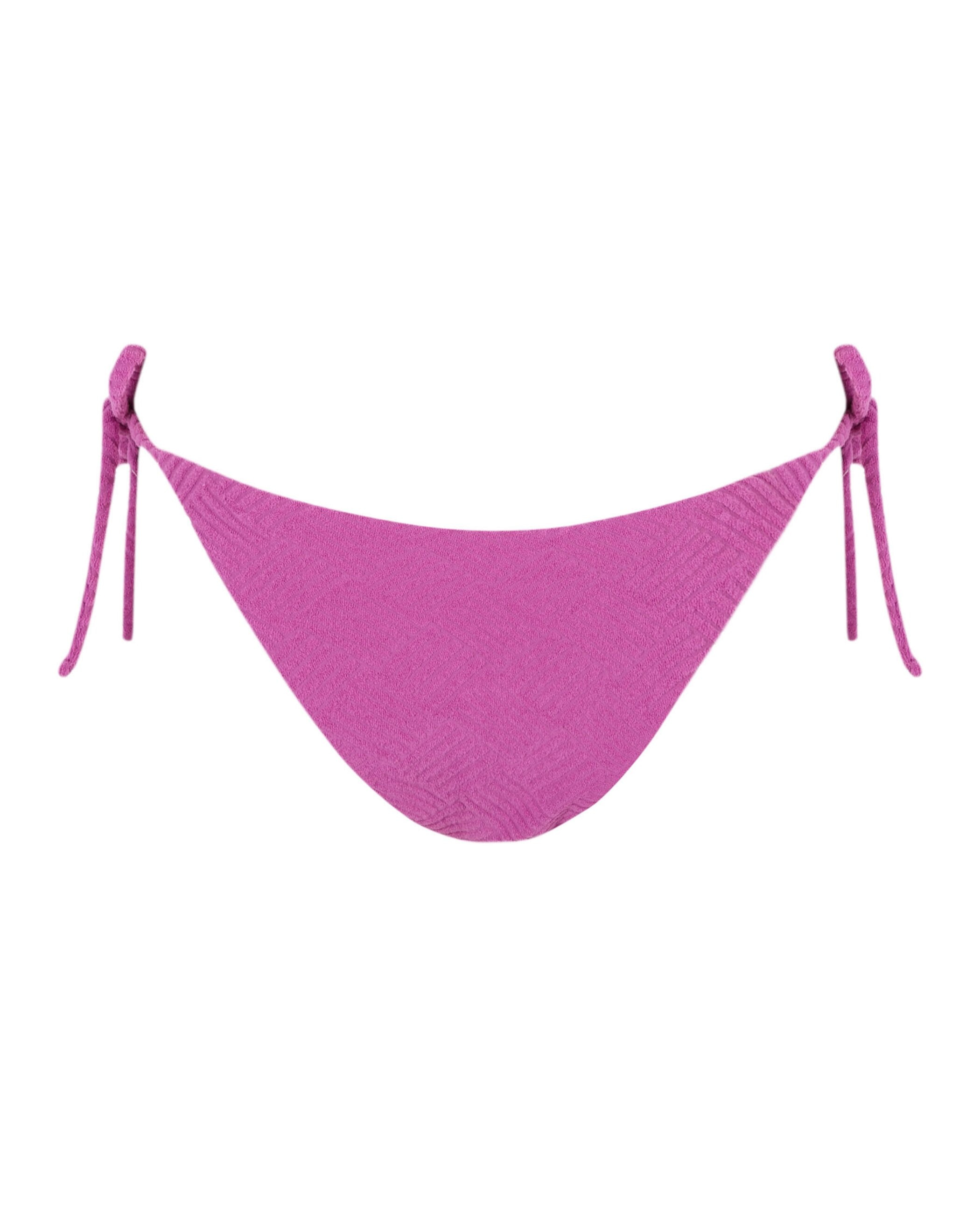 Cueca de Biquíni Ultrafuchsia com Estrutura, Laço e Forro Fúcsia-4