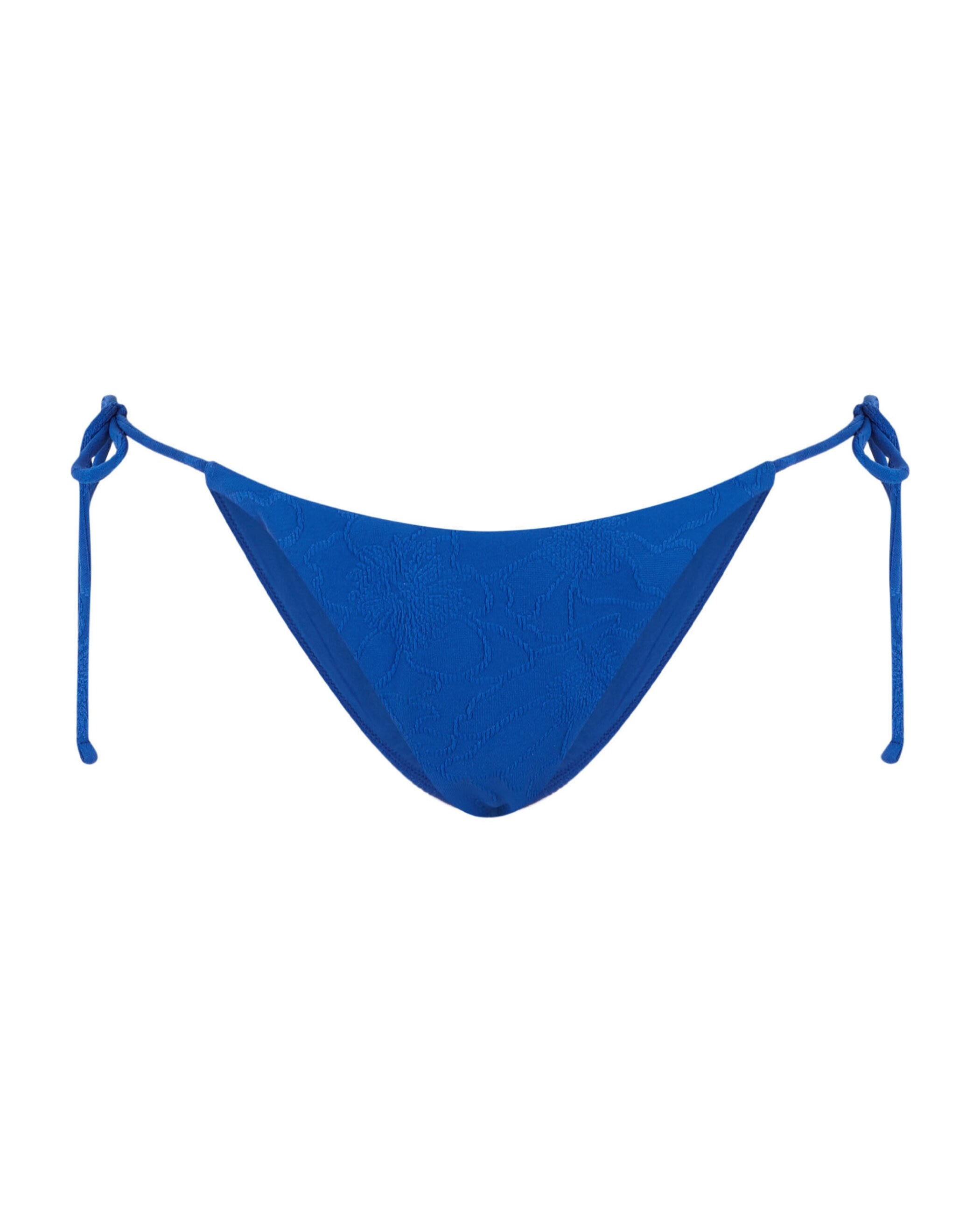 Cueca de Biquíni Royale com Estrutura, Laço e Forro Azul Royal-3