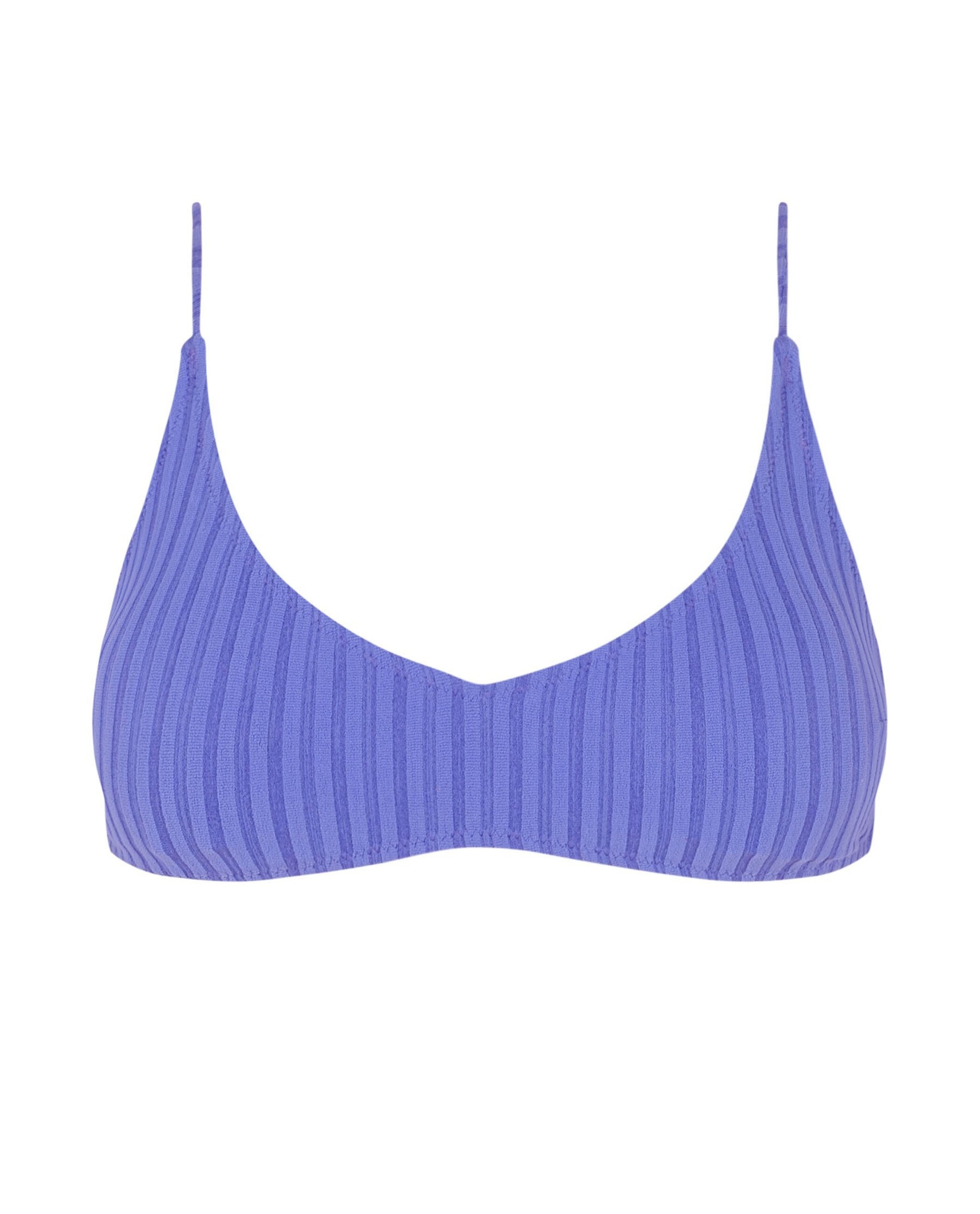 Top de Biquíni Vela Pacífico com Estrutura, Fecho com Laçada e Foams Amovíveis Azul-3
