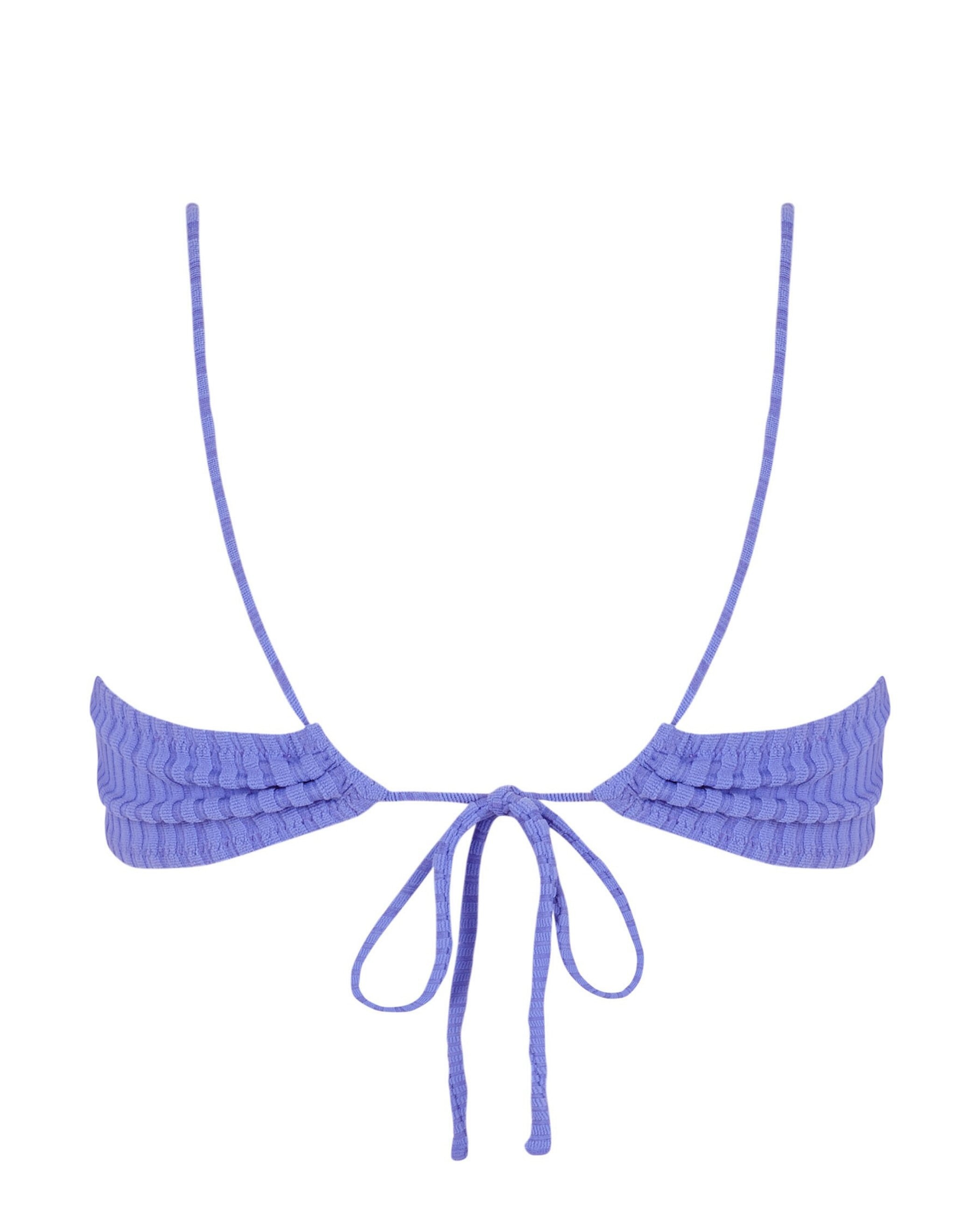 Top de Biquíni Vela Pacífico com Estrutura, Fecho com Laçada e Foams Amovíveis Azul-4