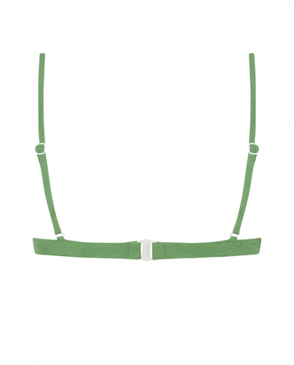 Top de Biquíni Sporty Pistacchio com Estrutura, Fecho Multiposições e Foams Amovíveis Verde-claro-5