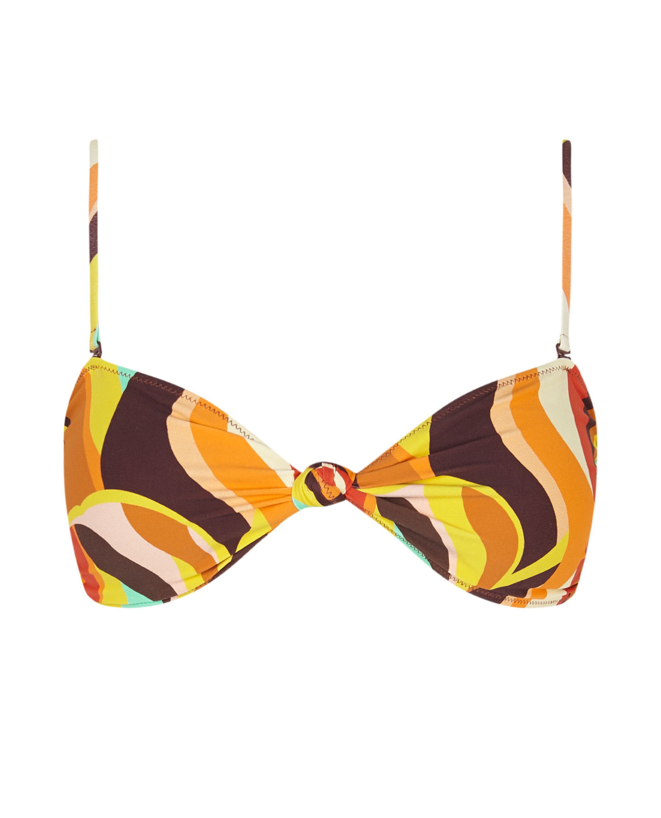 Top de Biquíni Bandeau Fogo com Foams Amovíveis Amarelo-3