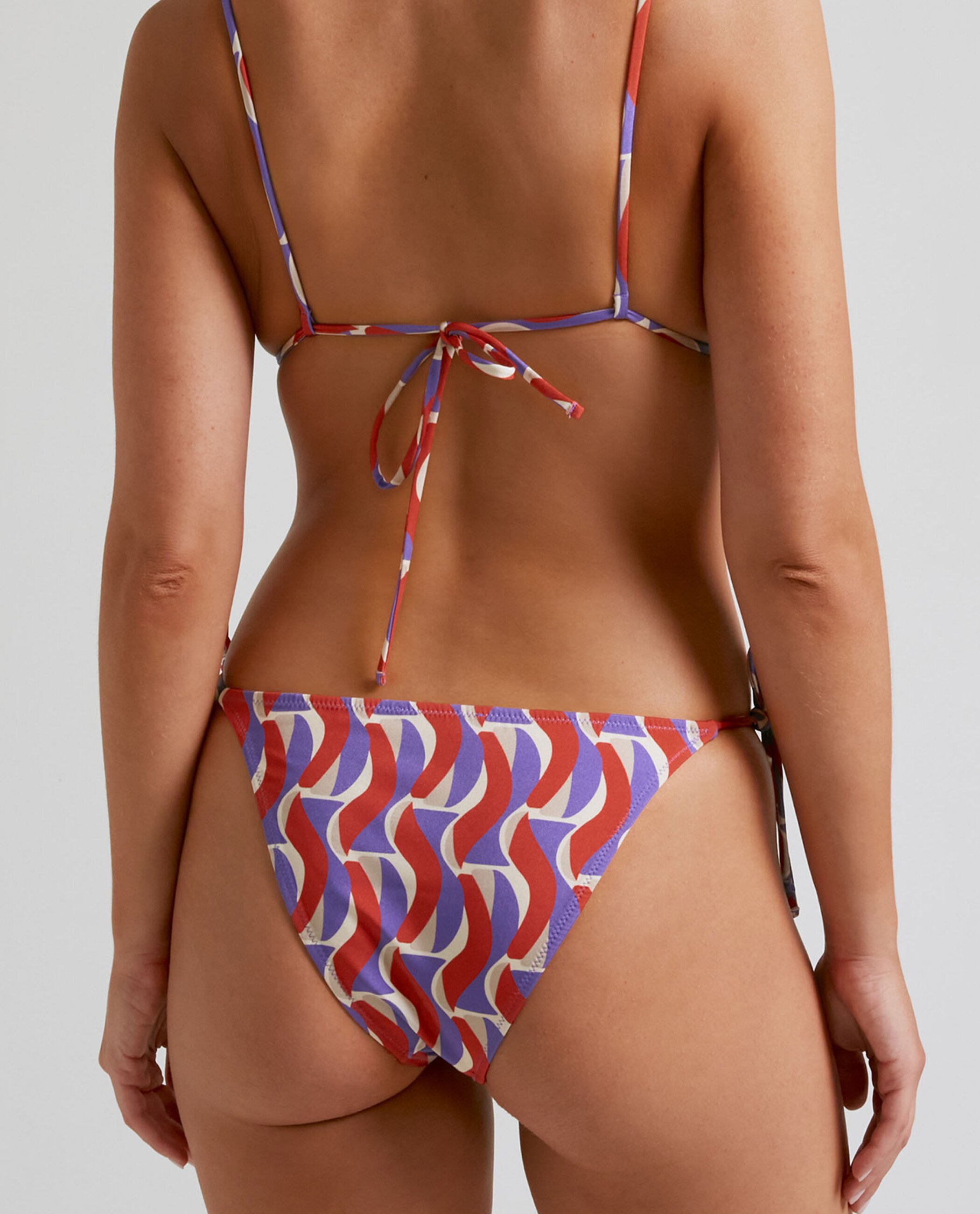 Cueca de Biquíni Love com Laço e Forro Violeta-2