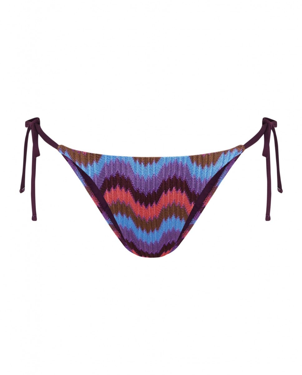 Cueca de Biquíni Moonlight com Estrutura, Laço e Forro Multicolor-4