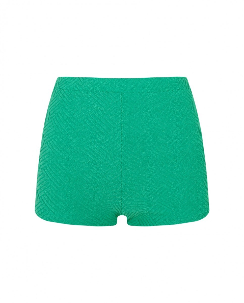 Short Ultragreen com Tecido Toalha e sem Bolsos Verde-5