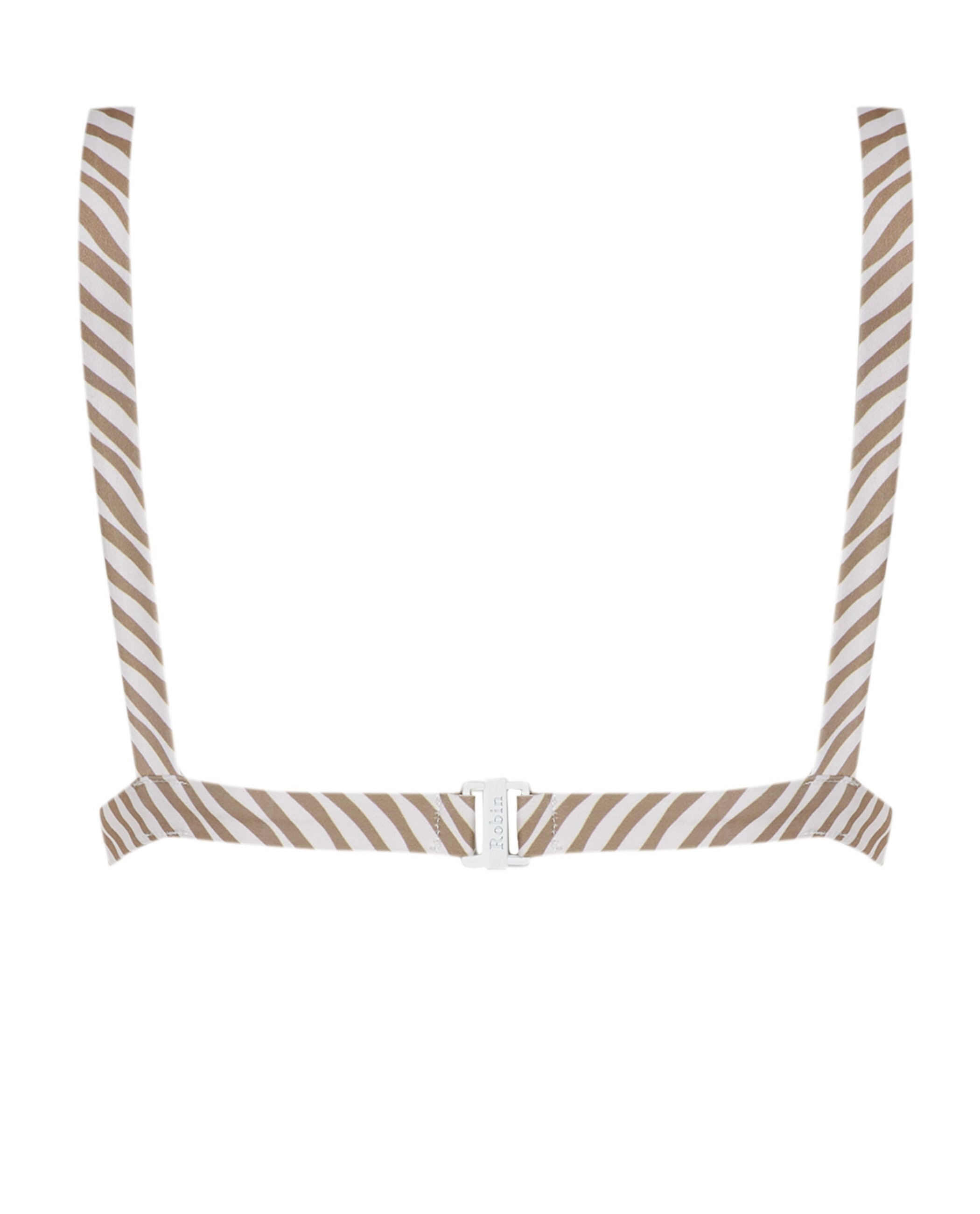 Top de Biquíni Touch Arena com Foams Amovíveis e Fecho Multiposições Bege / Branco-4