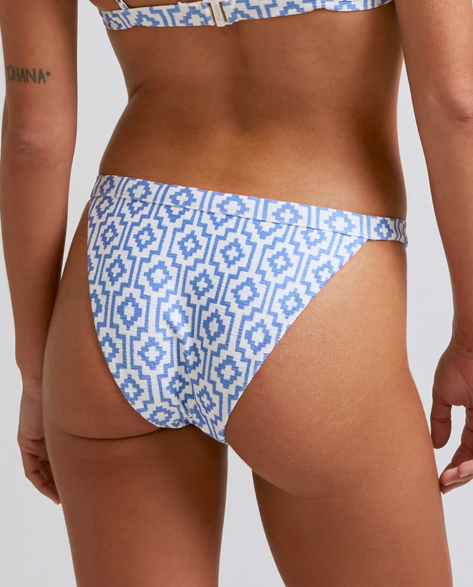 Cueca de Biquíni Corfu com Estrutura e Forro Azul-2