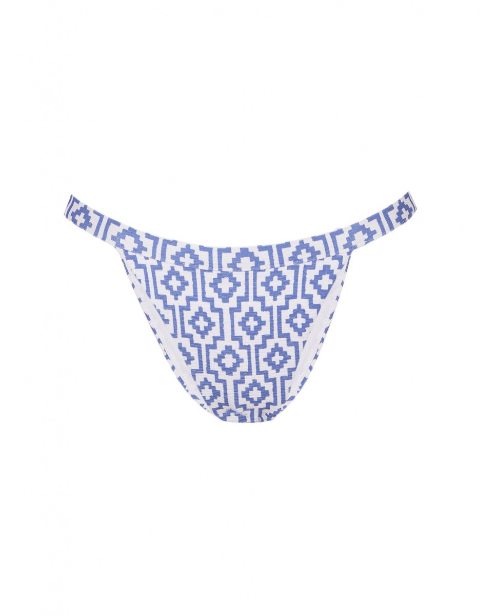Cueca de Biquíni Corfu com Estrutura e Forro Azul-3