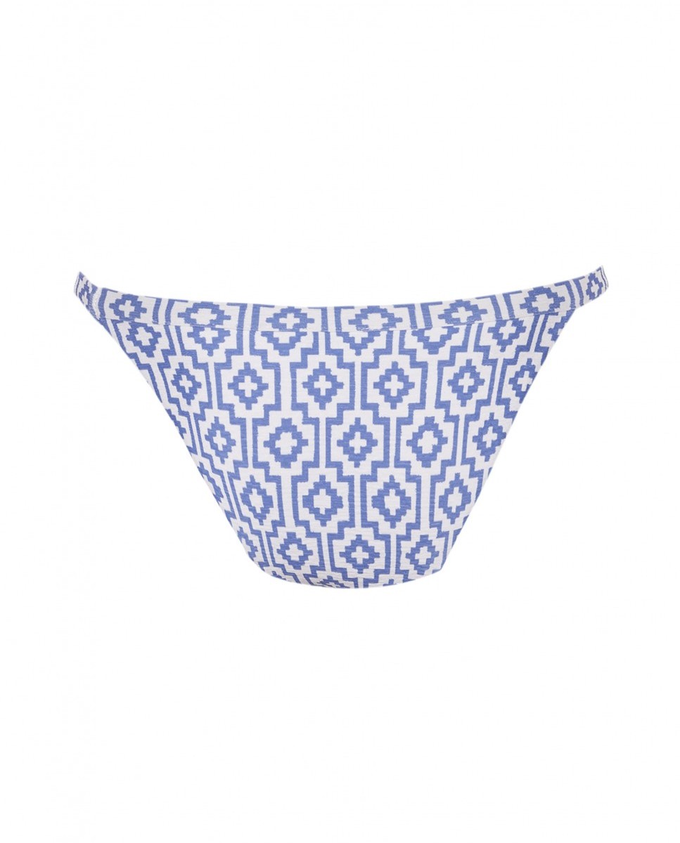 Cueca de Biquíni Corfu com Estrutura e Forro Azul-4