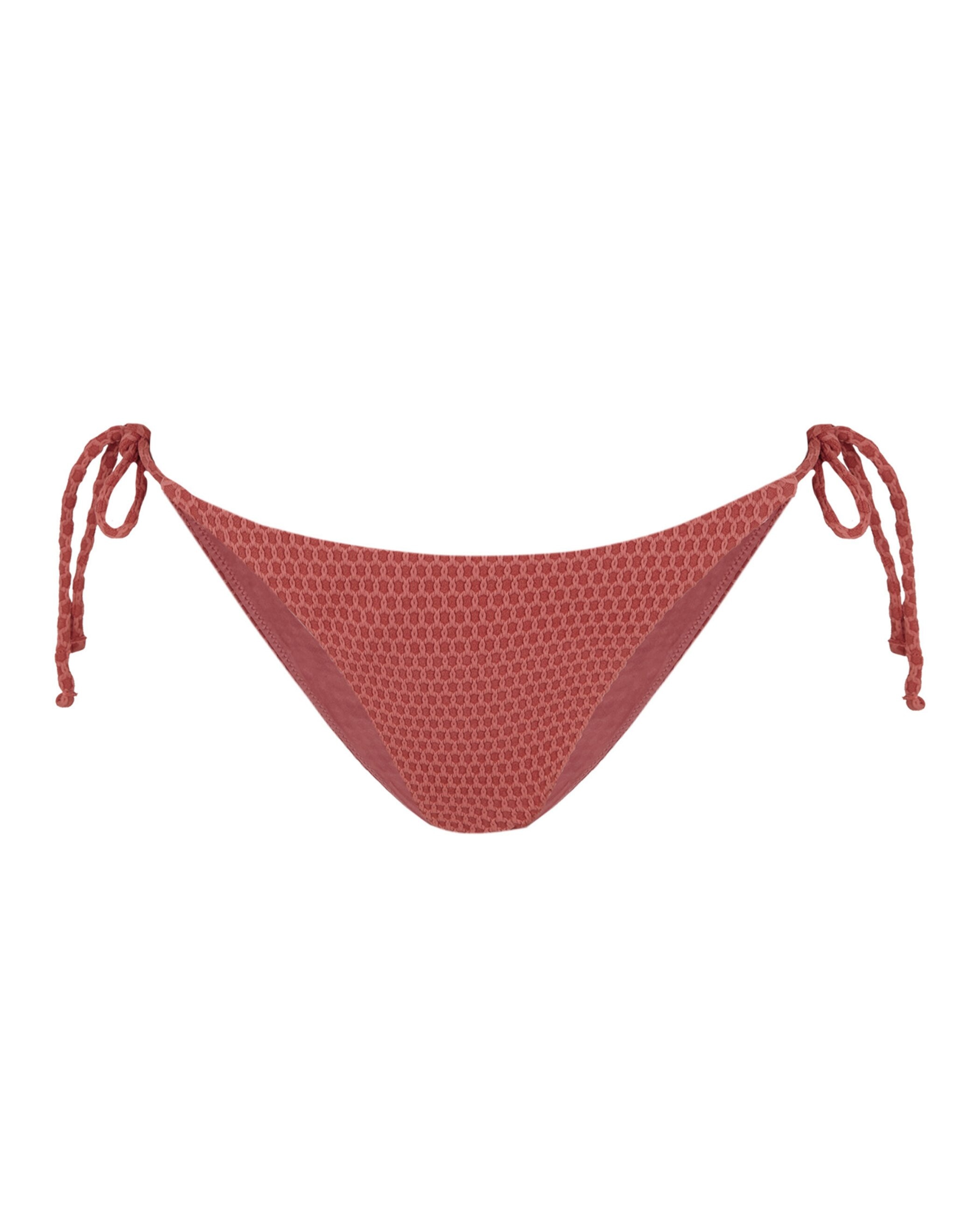 Cueca de Biquíni com Laço Redsand com Estrutura e Forro Coral-3